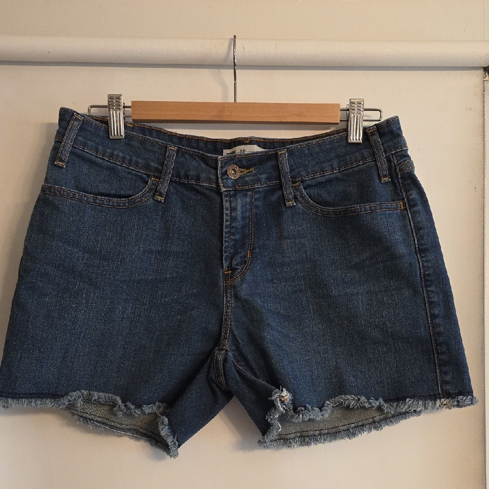 Levi's Women's Dark Denim Cut Off Shorts